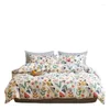 Sängkläder sätter lyxigt litet färskt stil set twill bomullsäng omslag 240x220 cm fyra säsonger linne 4 st härlig mönsterblomma