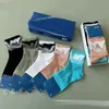 Mens Socks Classic letter striped sports casual womens short socks Cotton for men and women Random Color