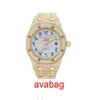 Relojes de pulsera Blu New dign Japane Movimiento de cuarzo Personalizado Azul Árabe Número Dial Diamante Reloj de pulsera de lujo para hombres mujeres joyería 1UCJX2591
