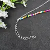 Choker Spring Double Layer Gold Silver Color Futterfly Clavicle Chian Bohemian Colorful Bead Necklace For Women 2022 Smycken