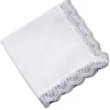 Table Napkin Lot Novelty Wedding White Women Lace Handkerchief Cloth Portable Cotton Towels Hanky Guardanapo H06