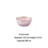 Plates Gold Inlay Plate Nordic Style Tableware Pink Ceramic Steak Salad Dessert Dish Dinner Dinnerware Set