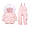 Kledingsets Jaar Overalls For Kids Toddler Baby Girl Boy Deskleding Children Coat Pant Set Hooded Parka