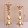 Decoração de festa 10pcs Vasos de ouro Centerpeice Flor Rack Mesa de casamento alta peça central decoração decoração de eventos