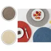 Table Mats Reliable Cup Placemat Portable Wide Application Round Dining Mat Woven