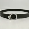Breve cinturón de cuero de diseñador ancho 2,5 cm cinturones de hombre hebilla plateada cinturón de 8 colores para mujer letra Co 22121504