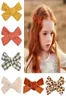 1pcコットンリネンヒョウ柄の髪の弓baby bady baby baught for badead hair clips barrettes hairpins headwearアクセサリー6497985