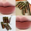 Lip Lip Brown Brown Lipstick Matte Cosmetic Glaze Longo Torno Diário à prova d'água 6 Cor de maquiagem de gloss de copo antiaderente