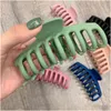 Party Favor Korean Solid Big Hair Claws Elegant Frosted Acrylic Clips Hairpins Barrette Headwear For Women Girls Accessories Drop de Dhpyw