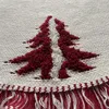 Christmas Decorations 122cm Knitted Thick Tree Skirt Cover Creativity 48 Inch Large 3D Terry Luxury Tassel Carpet Plaid Xmas Decoration