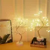 Lampade da tavolo Fashion Beam Lights Garden Christmas Home Decoration Led USB Battery Snow Tree Light per ornamento