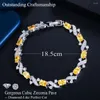 Braccialetti di collegamento ThreeGraces 2022 Trendy Yellow Cubic Zirconia Crystal Fashion Engagement Party Bracciale per le donne Bigiotteria BR217