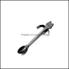 Cucchiai in acciaio inox Simpatico gatto Appeso Tazza Cucchiaino da caffè Cucchiaino da dessert Snack Scoop Gelato Mini stoviglie Pad11319 Drop Deliver Otbyk