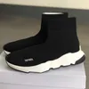 2022 Sock Boots Runner Knit Socks Platform Sneaker Men Women Designer Black White Brown Ruby Graffiti Runners Shoes Casual Trainers With Box NO017A