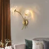 Lâmpada de parede Modern Luster Led Decorating Gold Flor para iluminação de cabeceira interna Luminária Lustra 110V 220V