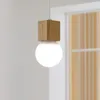 Pendelleuchten Moderne Einfachheit LED E27 Holz Licht Nordic Kreative Esszimmer Kronleuchter Quadratische Nachttischlampe Innenbeleuchtung Deko