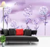 Wallpapers xue su grote aangepaste huizendecoratie wallpaper muurschildering mooie paarse hortensia bloem mode achtergrond muurbekleding