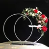 Party Decoration 5st/Lot 10st/Lot Wedding Table Centerpiece Golden Metal Arch Circle Ring