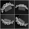 Headpieces Hair Comb Brud Crystal Side Wedding Bride HeaddressHairpin Clips Rhinestone glittrande tillbehörsmycken