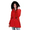 Trench-Coats pour femmes N521 Femmes d'hiver Vestes en coton Col de fourrure d￩tachable