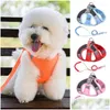 Dog Collars Leashes Pet Reflective Soft Breathable Mesh Harness Choke Double Padded Vest With Adjustable Neck And Chest Drop Deliv Dhfwu