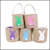 Other Festive Party Supplies Easter Bag Rabbit Print Canvas Basket Kids Candy Egg Bunny Children Hunting Bags Drop Deliver Homefavor Dhrlh