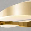 Żyrandole nowoczesne okrągłe wiszące żyrandol Złote światło LED do domu lampa do dekoracji sypialni 2022 oświetlenie wewnętrzne
