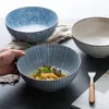 Miski Fancity Creative Japan Style Miska zupa gospodarstwa domowego 8 -calowe duże ramen retro ceramiczne duże zastawy stołowe