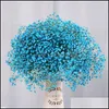 装飾的な花の花輪50cm Immortal Gypsophila Dr dr Dr Dr Dr Dr Dr Dr Dr Dr Dr Dr DREATH HOME DOME DECOR WEDDING DECORATION BRIDE HOLDING BUNDLE DRO OTB1L