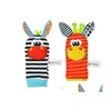 Baby Toy Sozzy Socks Toys Gift Plush Garden Bug Wrist Rattle 3 Styles Educational Cute Bright Color Drop Delivery Gifts Learning E3031245