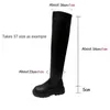 Stiefel Overknee High Motorrad Chelsea Plateau Winter Gladiator Mode Pu Leder Heels Schuhe 221213