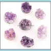 Other Home Decor Factory Natural Amethyst Crystal Knobs Cabinet Stone Pls Gemstone Handles For Cupboard Der Dresser Office Paf12083 Ot8Yf