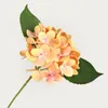 Decorative Flowers Artificial 3D Printing Plastic Hydrangea Wedding Bridal Holding Home Living Room Garden White Pink Hydrangeas Decoration