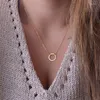 Choker Trendy Colliers Für Frauen Goldene Silber Farbe Doppel Schicht Mode Halskette Geschenk Freund Herz Hals Schmuck Drop