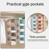 Storage Boxes Easy Install 4 Shelf Clothes Handbag Shoes Dustproof Non Woven Fabric Large Capacity Foldable Shelves Hanging Closet Organizer