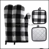 Mitaines De Four Et Manique Griller Pot Holder Avec Coton Rempli De Cuisson Antidérapante Pour Cook Drop Delivery Home Garden Kitchen Di Otozr