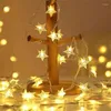 Strings 10m Battery Operated Star String Lights LED Fairy Light Christmas Festa Casamento para Casa ao ar livre Decoração de pátio Twinkle Lâmpadas