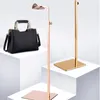 Hooks Clothes Display Supporter Bag Rack Stainless Steel Floor Stand Handbags Scarves Adjustable Displaying Pole