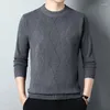 Męskie swetry 2023 Wysokiej klasy marka mody dzianina sweter pullover męski okrągły szyja jesienna zima wełniane swobodne ubrania Mężczyźni A107