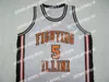 قمصان كرة السلة #5 Deron Williams #13 Kendall Gill #25 Nick Anderson #33 Kenny Battle Illinois Fighting Illini Retro Basketball Jersey Mensed