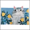 Tapis Chat Dessin Animé Sable Scra Poussière Porte Entrée Bienvenue Tapis Couloir Bain Tapis Antidérapant Enlèvement Tapis Fil Boucle Footpad Drop Delivery Otmhc