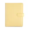 US Warehouse Notepads A6 Pu Leather Binder with Zipper Bags Multi Colors Notebook No Paper Inside Spiral School Office Supplies B20
