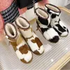 2023 designer women Luxury Horse hair Snow boots fashion sexy winter 100% leather cold protection Beaded decoration casual shoes lady Round head Uthick bottom boots