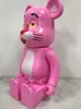 Ny 400% Bearbrick Action Toy Figures Bearbricks Pink Panther PVC Material Plasty Teddy Bear Cartoon Anime Silly Panther 28cm Gift Doll Medicom Toys