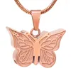 Pendant Necklaces IJD8051 316L Stainless Steel Butterfly Memorial Urn Keepsake Cremation Necklace Memory Pet Animal Ashes Jewelry