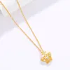 Women's Necklace Fashion Luxury Delicate Crown Sweater Chain Minority Design Colorful Artificial Gem Necklace