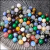 Konst och hantverk 10mm rund boll reiki natursten tumlade stenar polering rock quartz yoga energi p￤rla f￶r chakra helande dekorat dhcnm