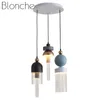 Pendellampor blonche modern h￤ngande lampa nordiska led lampor f￶r barn sovrum vardagsrum k￶k dekor armatur makaron fixturer