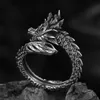 10 pièces Vintage Dragon ouverture index bagues pour personnalité dominatrice exagérée mâle femelle accessoires