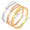 Bangle roestvrijstalen sieraden kristallen armbanden kruisen Romeinse cijfers voor vrouwen die van geschenken houden groothandel